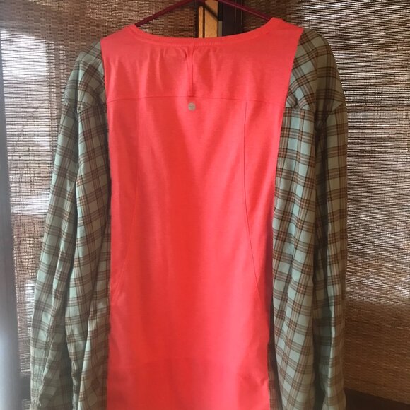 Reworked Flannel Shirt, Plus Size: Upcycled Oversized Inspirational Graphic Tee - Picture 9 of 11